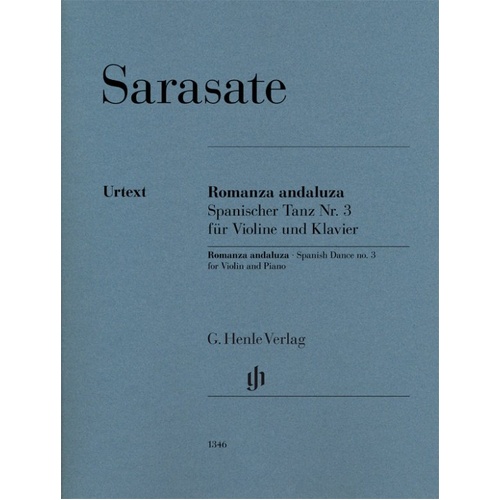 Sarasate - Spanish Dance No 3 Op 22 No 1 for Violin and Piano by G. Henle Verlag