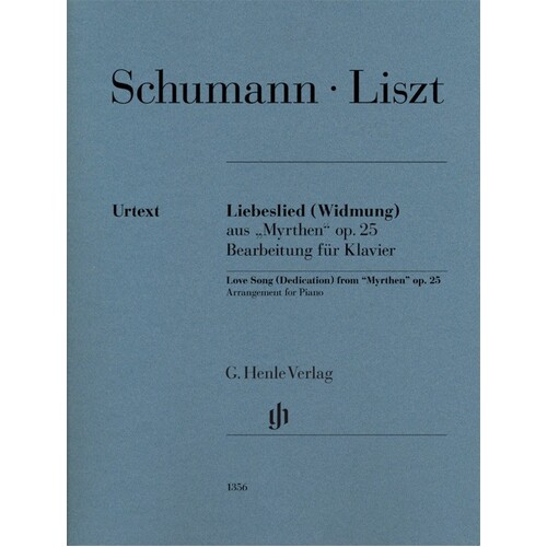 Love Song (Dedication) From Myrthen Op 25 Piano Urtext (Softcover Book)