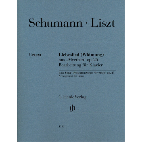 Love Song Dedication Piano Solo Sheet Music by Schumann, Arranged by Liszt, Henle HN1356