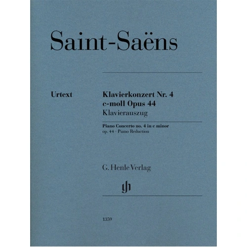 Saint-Saens Piano Concerto No. 4 in C minor Op. 44 for 2 Pianos 4 Hands, Published by G. Henle Verlag, 83 Pages