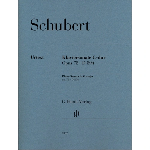 Schubert - Sonata in G Major Op. 78 D 894 for Piano, Urtext Edition by G. Henle Verlag, 39 Pages