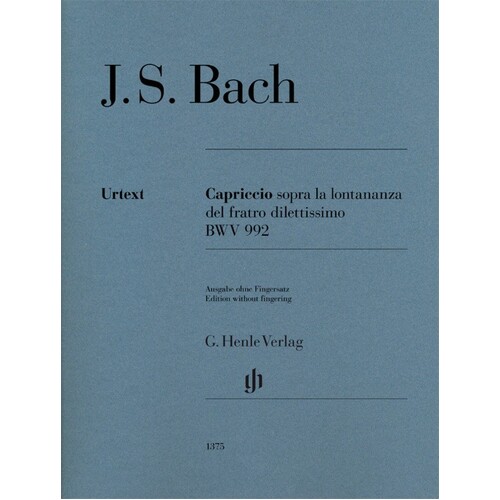 Bach - Capriccio B Flat Bwv 992 No Fingering (Softcover Book)