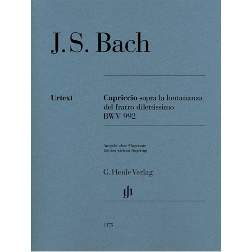 Bach - Capriccio in B Flat Major BWV 992 for Piano Solo, 12 Pages, No Fingering, G. Henle Verlag