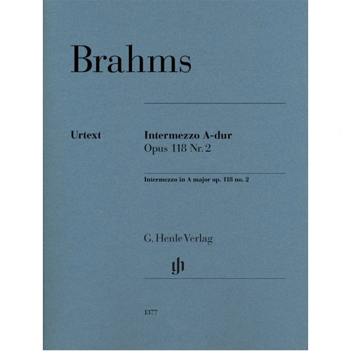 Brahms Intermezzo in A Major Op. 118 No. 2 for Piano - G. Henle Verlag Edition, 8 Pages