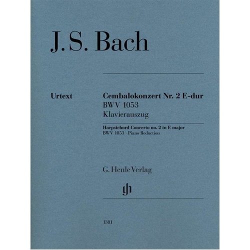 Harpsichord Concerto No. 2 in E Major BWV 1053 for 2 Pianos 4 Hands by Johann Sebastian Bach, G. Henle Verlag, 46 Pages