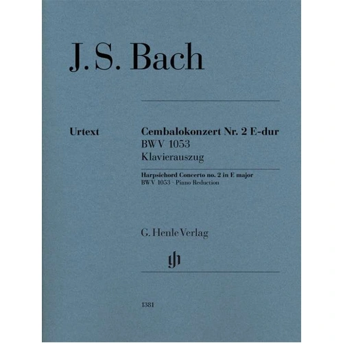 Bach - Harpsichord Concerto No. 2 in E Major BWV 1053 for 2 Pianos 4 Hands, Urtext Edition by G. Henle Verlag, 46 Pages