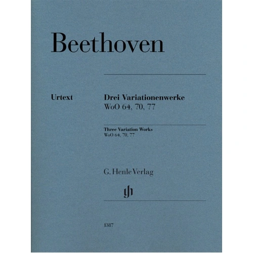 Beethoven - 3 Variations WoO 70, 64, 77 for Piano, Henle Urtext Edition, 27 Pages