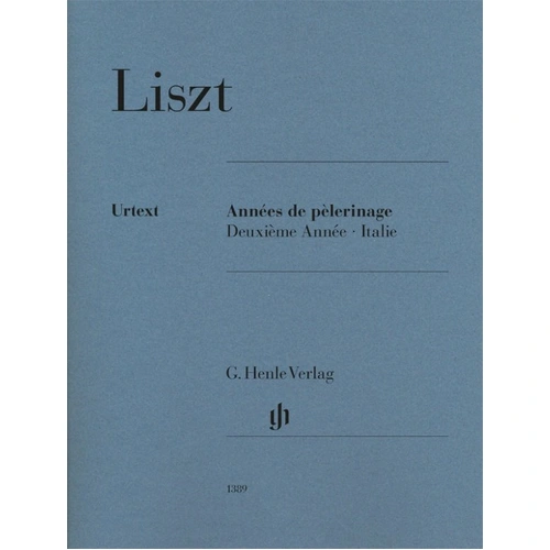 Liszt - Annees de Pelerinage Book 2 Italy Urtext for Piano, 82 Pages, G. Henle Verlag