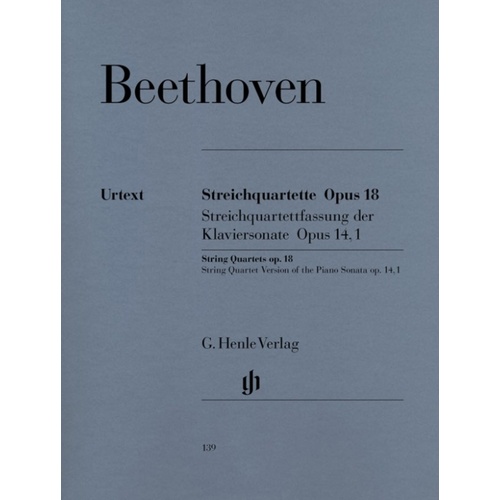 String Quartet Op 18 1 To 6 2 Violin Viola Vc (Set Of Parts) Book