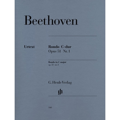 Beethoven - Rondo Op 51 No 1 C Urtext (Softcover Book)