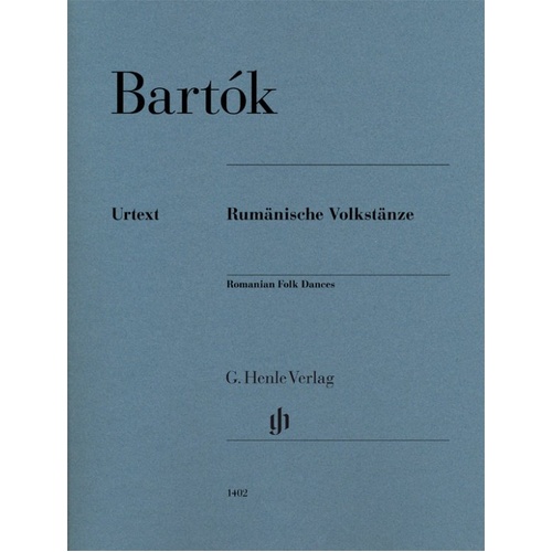 Bartok's Romanian Folk Dances for Piano, Urtext Edition by G. Henle Verlag, 22 Pages