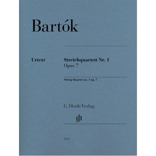 Bartok String Quartet No. 1 Op. 7 Set of Parts - Urtext Edition for Cello and Viola, G. Henle Verlag, 79 Pages