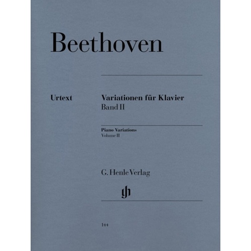 Beethoven - Piano Variations Vol 2 Urtext (Softcover Book)