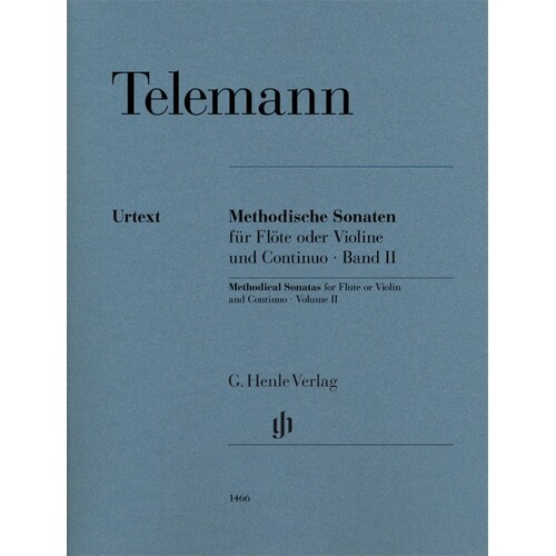 Telemann - Methodical Sonatas Vol 2 Flute Or Violin/Continuo (Softcover Book)