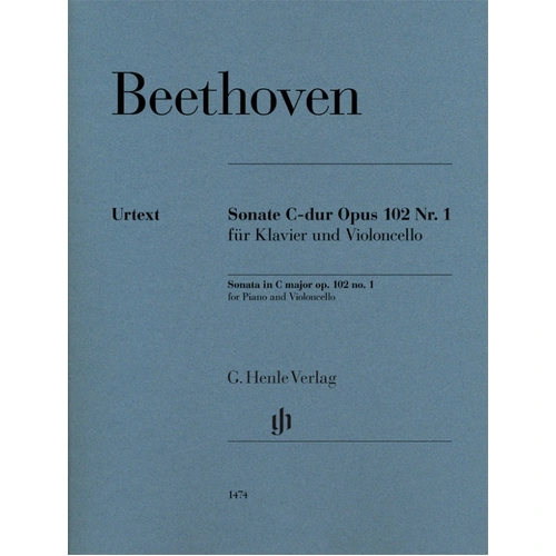 Beethoven Cello Sonata in C Major Op 102 No 1 with Piano Accompaniment Henle HN1474