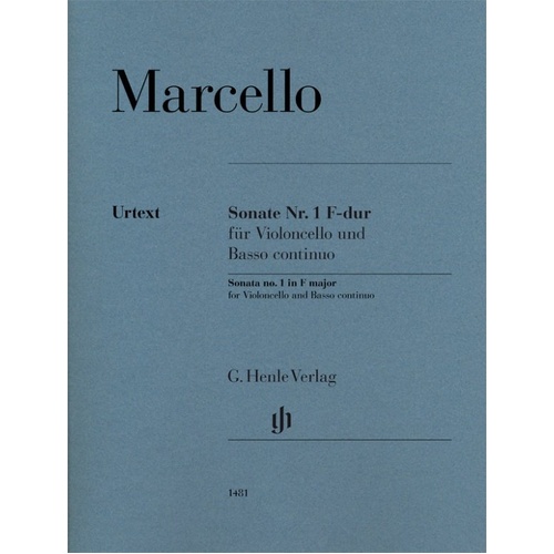 Marcello - Sonata No. 1 in F Major for Cello/Basso Continuo, Urtext Edition, G. Henle Verlag, 25 Pages