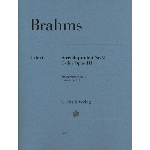 Brahms String Quintet No 2 G Major Op 111 Set of Parts - Henle Urtext Edition for Cello, 71 Pages