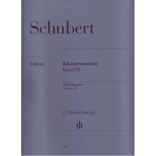 Schubert - Piano Sonatas Volume 3 Urtext Edition by Paul Badura-Skoda