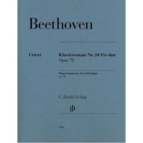 Piano Sonata No. 24 in F Sharp Major Op. 78 Urtext by Beethoven - Piano Solo Edition, 20 Pages, G. Henle Verlag