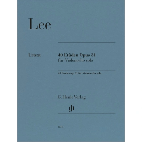 40 Etudes Op. 31 for Cello Solo by Sebastian Lee, G. Henle Verlag, 69 Pages