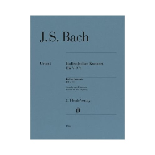 Bach - Italian Concerto BWV 971 for Piano Solo, 31 Pages, Edited by Ullrich Scheideler, Publisher: G. Henle Verlag