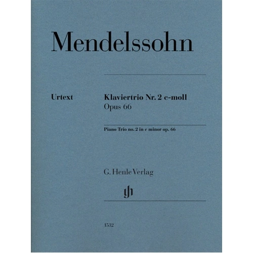 Mendelssohn Piano Trio No. 2 in C Minor Op. 66 - G. Henle Verlag - 110 Pages - Cello, Piano, Violin