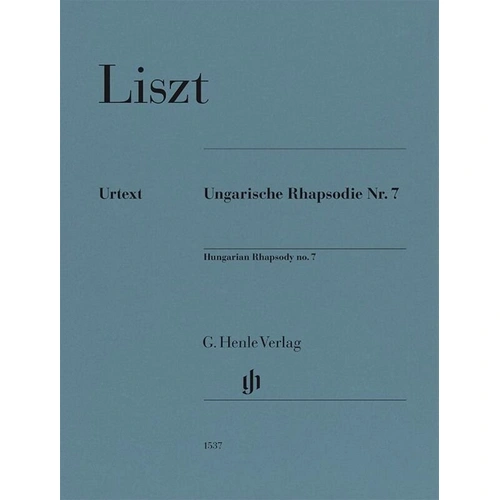 Hungarian Rhapsody No. 7 for Piano - G. Henle Verlag Edition, 20 Pages, by Franz Liszt