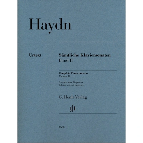 Haydn - Piano Sonatas Vol 2 Urtext Edition Without Fingering, G. Henle Verlag, 213 Pages, Piano Solo