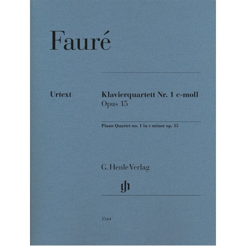 Faure - Piano Quartet No 1 C Minor Op 15, G. Henle Verlag, 127 Pages, Cello, Piano, Viola, Violin