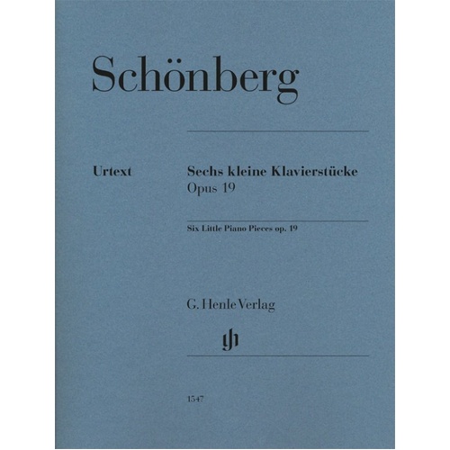 Schoenberg - Six Little Piano Pieces Op. 19 Urtext Edition for Piano Solo
