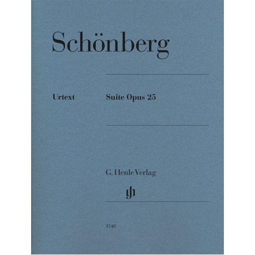 Schoenberg Suite Op. 25 for Piano - Henle Urtext Edition
