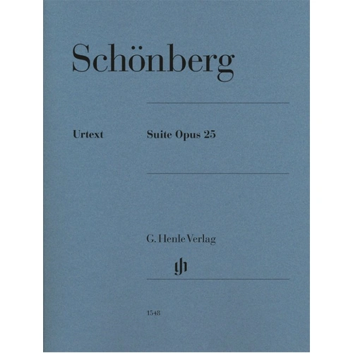 Schoenberg Suite Op. 25 for Piano Urtext Edition by G. Henle Verlag, 46 Pages, Piano Solo