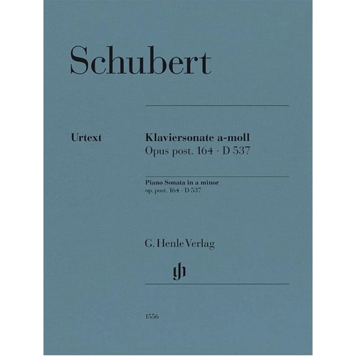 Schubert Piano Sonata A Minor Op. Post 164 D 537 Urtext Edition, 24 Pages, G. Henle Verlag