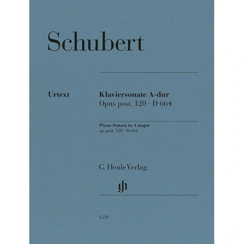 Schubert Piano Sonata in A Major Op. Post 120 D 664 - Urtext Edition by G. Henle Verlag, 24 Pages, Piano Solo