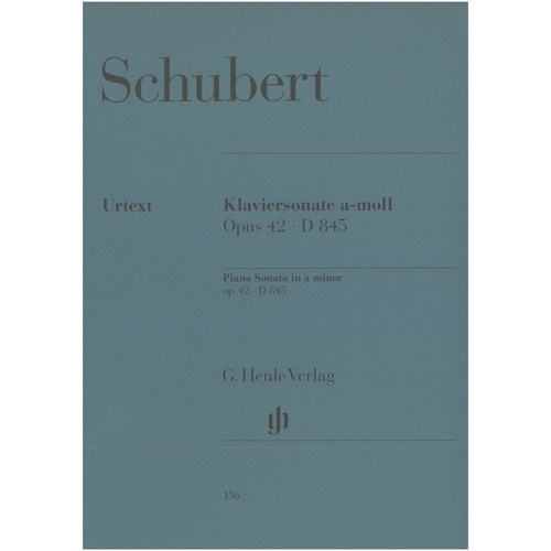 Schubert - Piano Sonata a minor Op. 42 D 845 Urtext Edition