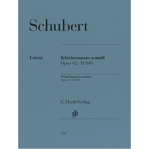 Schubert Piano Sonata in A Minor Op. 42 D 845 Urtext Edition for Piano Solo