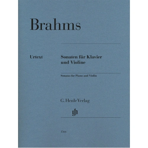 Brahms Sonatas for Violin and Piano Urtext Edition, G. Henle Verlag, 202 Pages, Includes Scherzo in C Minor, Fingering by Zimmermann & Helmchen
