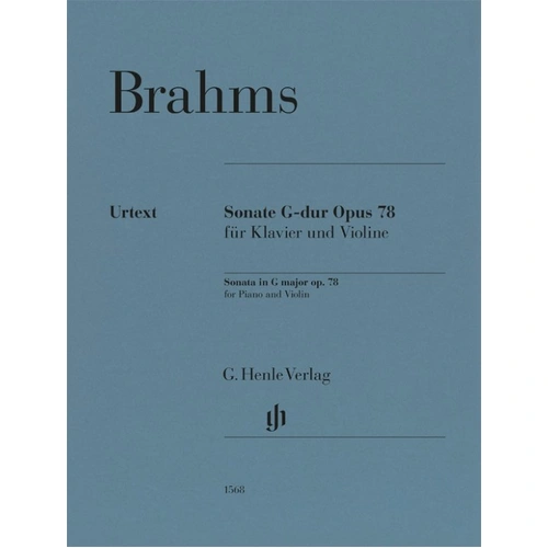 Brahms Sonata G Major Op. 78 for Violin and Piano Urtext Edition