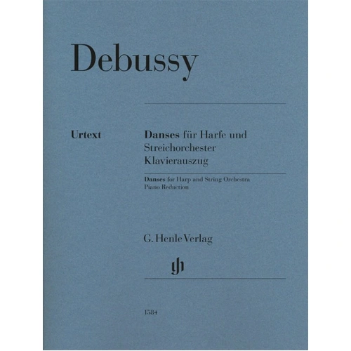 Debussy - Danses for Harp/Piano Urtext Edition by G. Henle Verlag, 47 Pages, Critical Edition, Arranged for Modern Harp