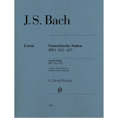 Bach - French Suites Bwv 812-817 Without Fingering (Softcover Book)