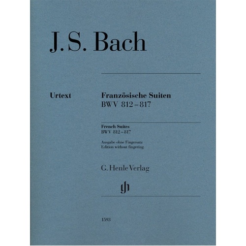 Bach - French Suites BWV 812-817 Urtext Edition by G. Henle Verlag, Piano, 104 Pages