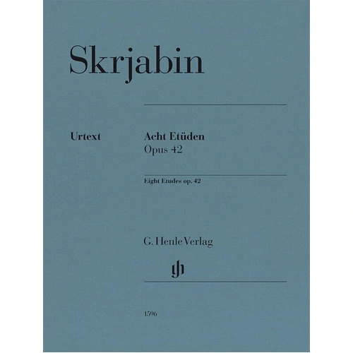 Scriabin - Eight Etudes Op. 42 for Piano, Henle Urtext Edition, 40 Pages