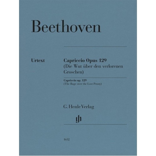 Beethoven - Alla Ingharese quasi un Capriccio G major op. 129 - Henle HN1632 Piano Sheet Music