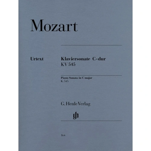 Piano Sonata C Major K. 545 by Mozart - Piano Solo, 16 Pages, G. Henle Verlag