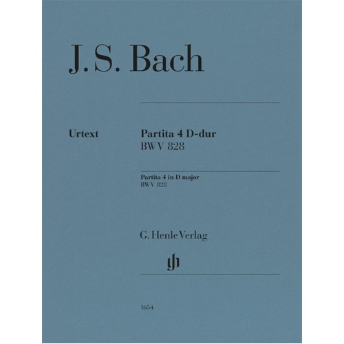 Bach - Partita No. 4 in D Major BWV 828 for Piano Solo by G. Henle Verlag, 31 Pages
