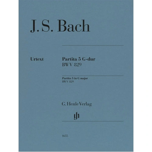 Bach - Partita No. 5 in G Major BWV 829 for Piano Solo, G. Henle Verlag, 27 Pages
