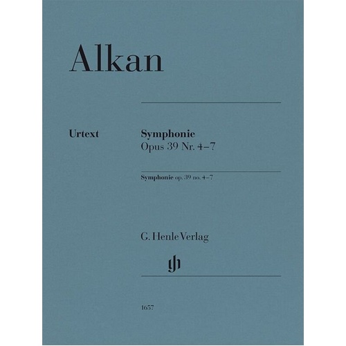 Alkan - Symphony Op. 39 No. 4-7 for Piano Solo, 60 Pages, G. Henle Verlag