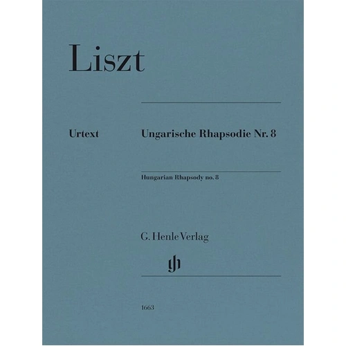 Liszt - Hungarian Rhapsody No. 8 for Piano Solo, Urtext Edition, 24 Pages, Published by G. Henle Verlag