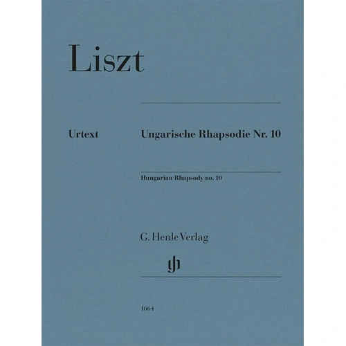 Liszt - Hungarian Rhapsody No. 10 for Piano Solo, Urtext Edition, 24 Pages, G. Henle Verlag