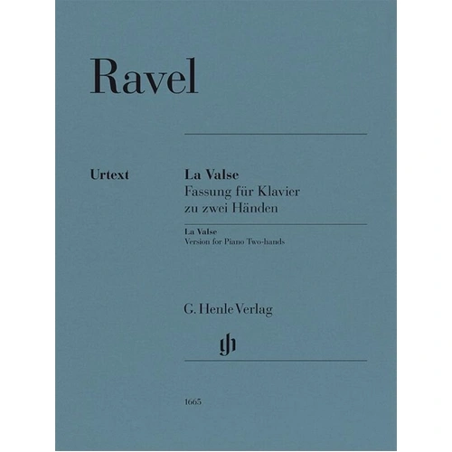 Ravel - La Valse for Piano Solo, Urtext Edition, 39 Pages, G. Henle Verlag
